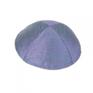 Basic Raw Silk Kippah, Blue-Violet - Yair Emanuel