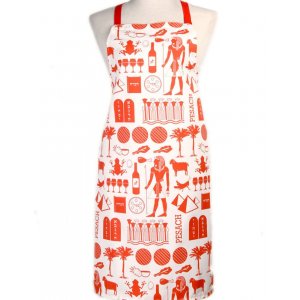 Pesach Symbols Kitchen Apron - Barbara Shaw