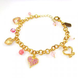 Charm Bracelet with Hearts by Edita