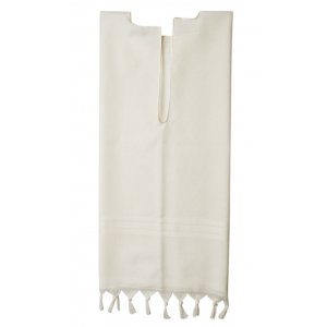 Talitania Kosher Wool Tallit Katan with White Stripes