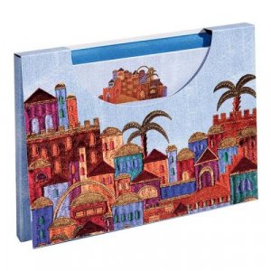 Notelets and Matching Envelopes in Folder, Colorful Jerusalem - Yair Emanuel