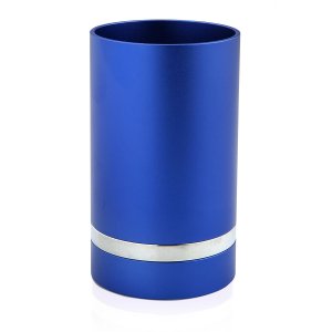 Blue Anodized Aluminum Kiddush Cup by Benny Dabbah