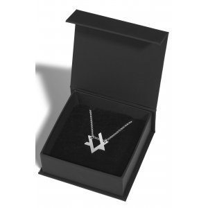 Stainless Steel Necklace with Contemporary Style Star of David - Adi Sidler