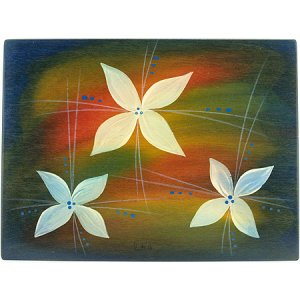 Blue Floral Rectangular Placemat - Kakadu