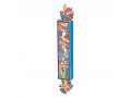 Acrylic Mezuzah Case, Colorful Birds and Flowers Design - Dorit Judaica