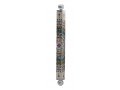 Aluminum Mezuzah Case - Circular Pomegranate Design - Dorit Judaica