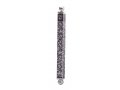 Aluminum Mezuzah Case with Purple Leaf Design - Dorit Judaica