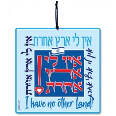 Aluminum Wall Hanging - I Have No Other Land in Hebrew - Dorit Judaica