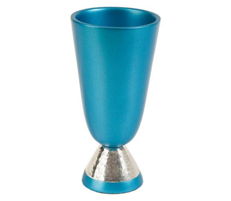 Anodized Aluminium Goblet Kiddush Cup, Turquoise - Yair Emanuel