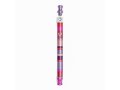 Anodized Aluminum Cylinder Mezuzah Case, Pink and Maroon Stripes -Yair Emanuel