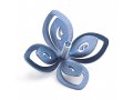 Anodized Aluminum Hanukkah Dreidel Flower Design, Blue - Adi Sidler