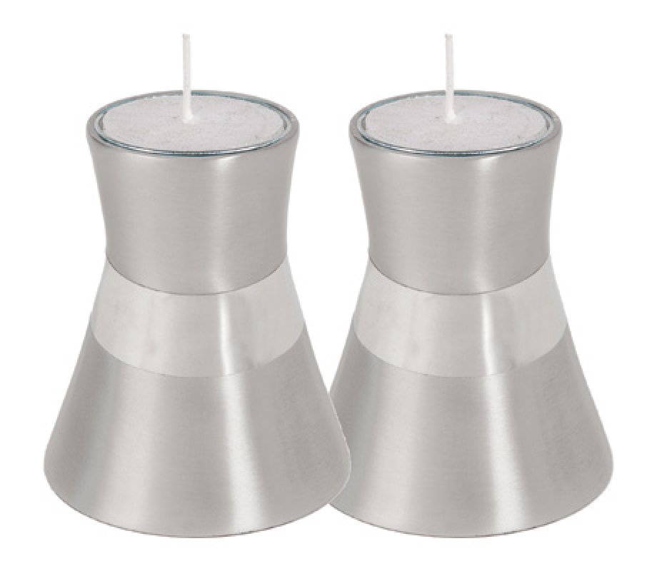 Anodized Aluminum Small Tea Light Candlesticks by Yair Emanuel