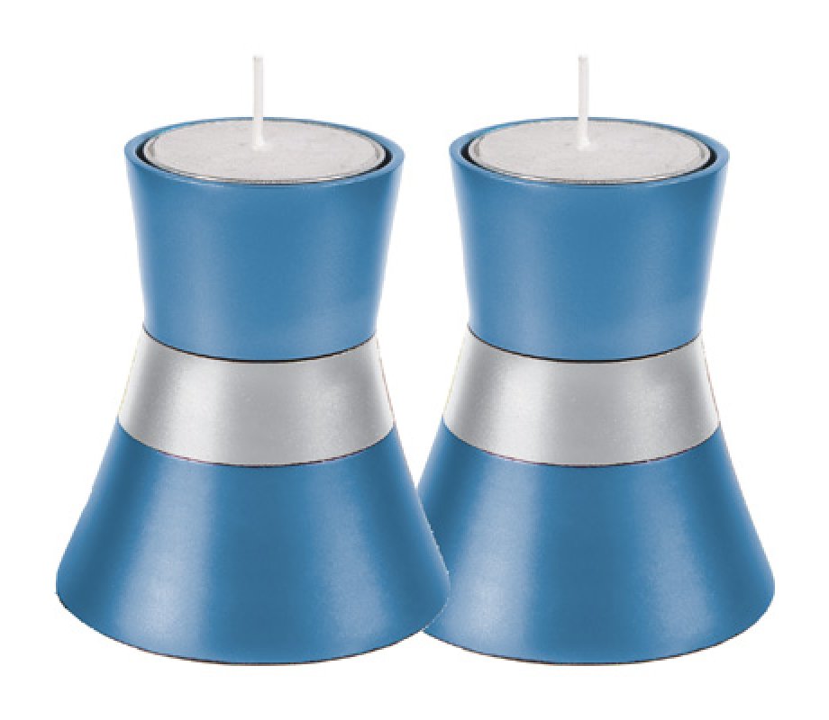 Anodized Aluminum Small Tea Light Candlesticks by Yair Emanuel