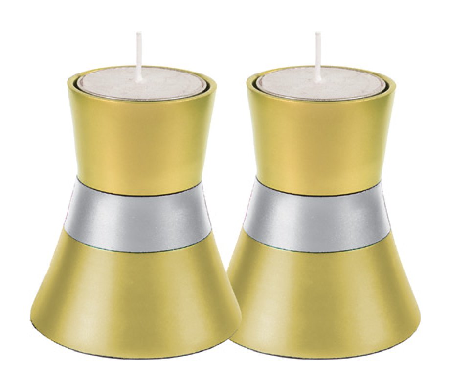 Anodized Aluminum Small Tea Light Candlesticks by Yair Emanuel