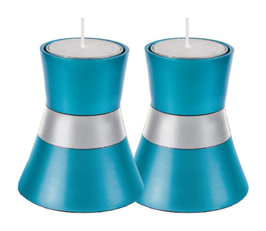 Anodized Aluminum Small Tea Light Candlesticks by Yair Emanuel