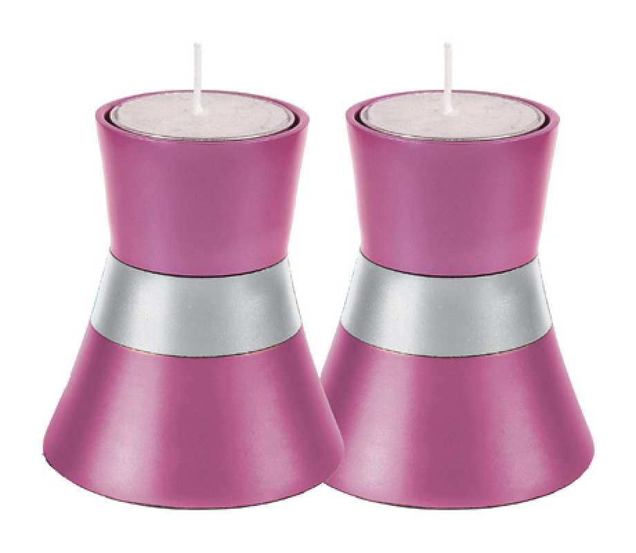 Anodized Aluminum Small Tea Light Candlesticks by Yair Emanuel