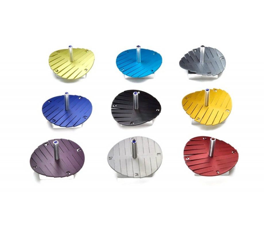 Anodized Aluminum Waves Hanukkah Dreidel, Blue - Adi Sidler