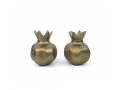 Antique Style Small Pomegranate Gold Color Candlesticks - Yair Emanuel