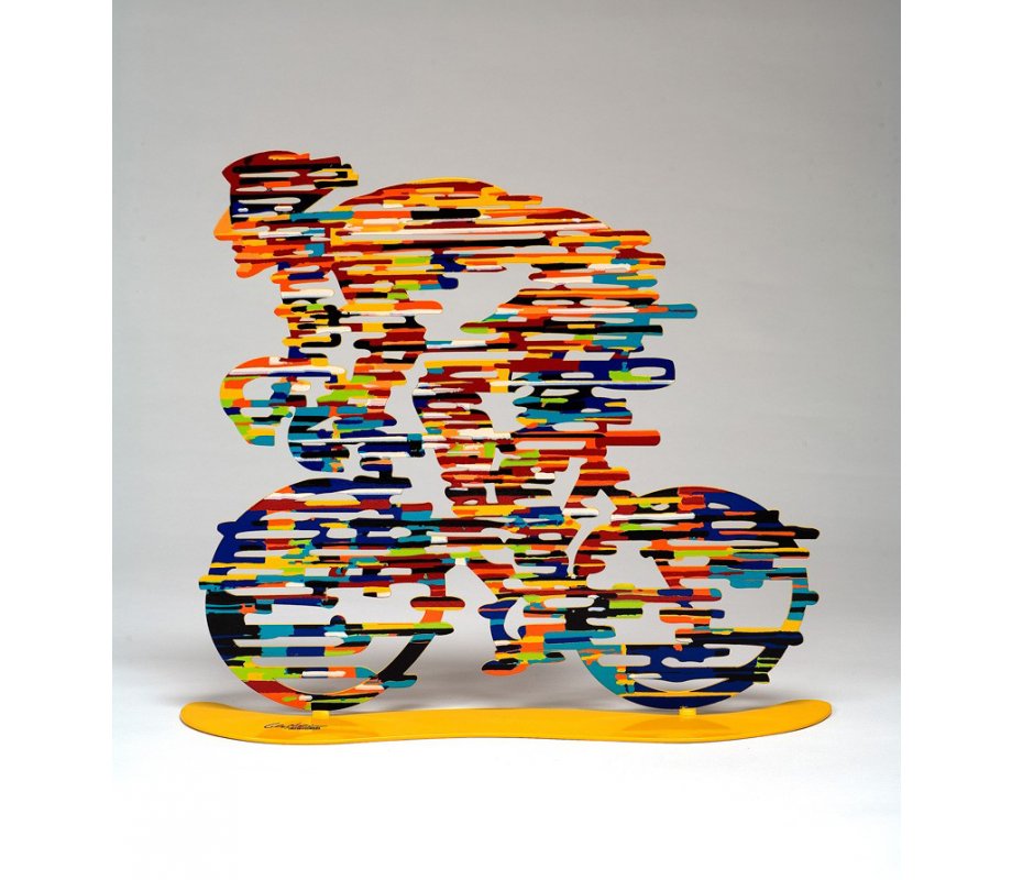Armstrong Free Standing Double Sided Bicycle Sculpture - David Gerstein