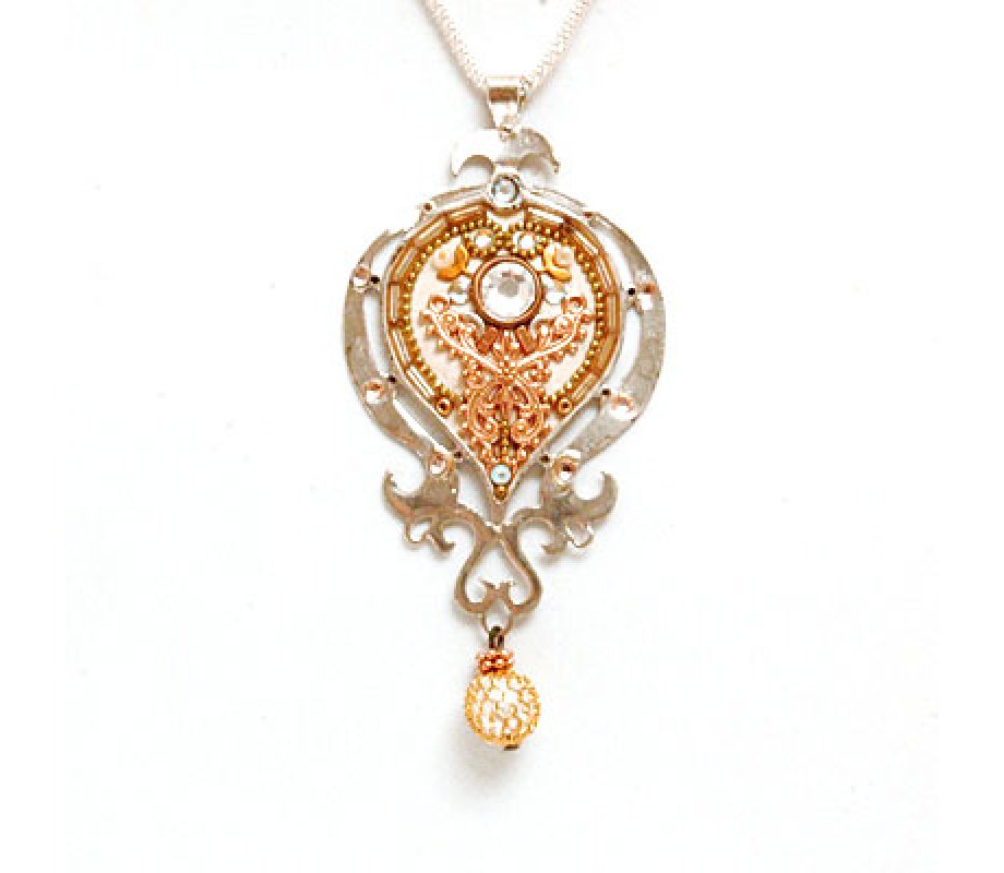 Autumn Color Silver Necklace - Ester Shahaf