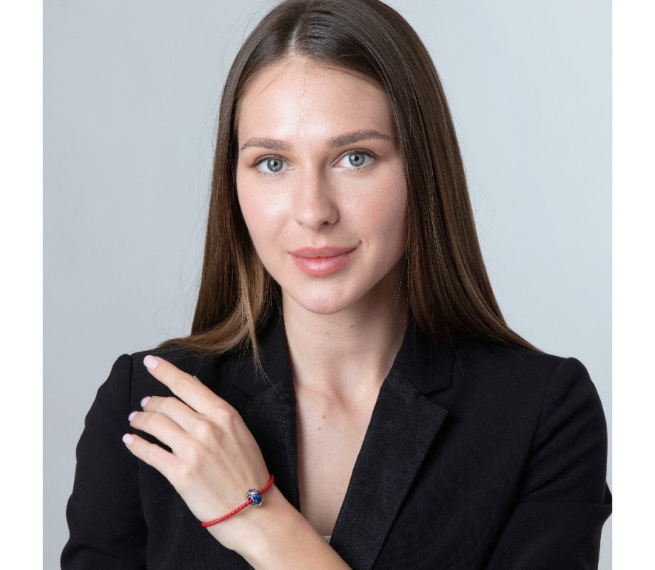 Bead Bracelet Charm, Sterling Silver Star of David on Eilat Stone