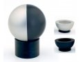 Black Travelling Aluminum Shabbat Candlesticks Ball Series by Agayof