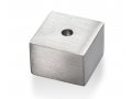 Brushed Aluminum Hanukkah Dreidel with Flying Petals Design, Gray - Adi Sidler