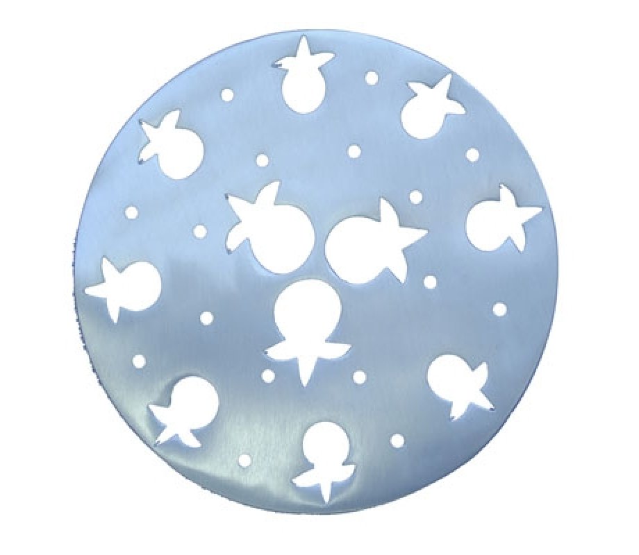 Circular Trivet Cutout Pomegranates, Silver - Yair Emanuel