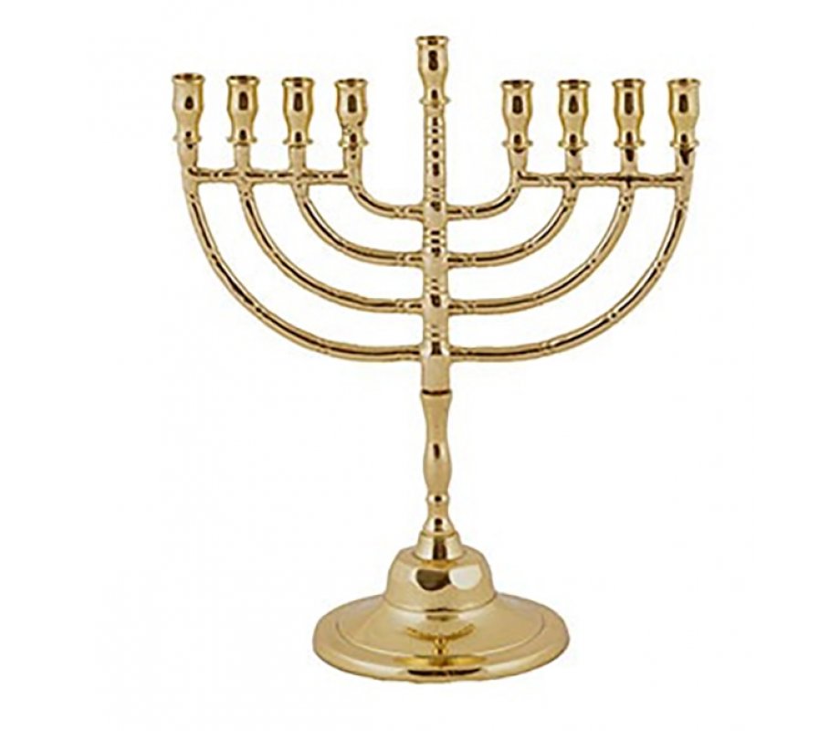 Classic Brass Hanukkah Menorah - Yair Emanuel