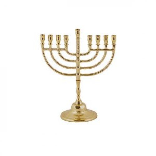 Classic Chanukah Menorah with Circle and Bar Design, 9