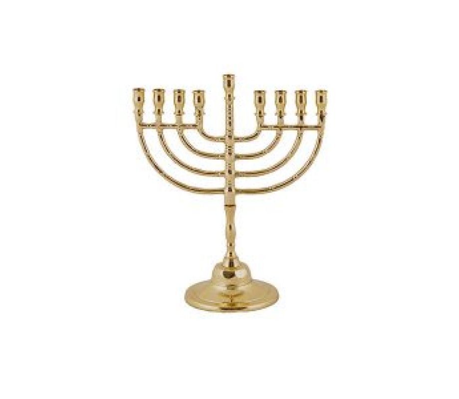 Classic Chanukah Menorah with Circle and Bar Design, 9