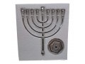 Classic Design Silver Color Chanukah Menorah