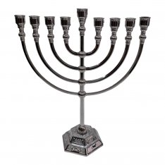 Classic Design Silver Color Chanukah Menorah