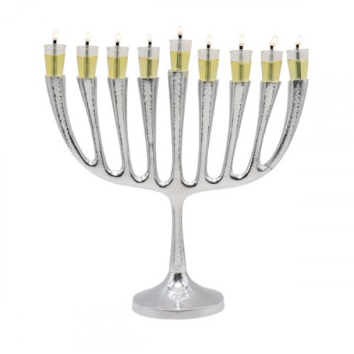 Classic Large Hanukkah Menorah, 12 Inches Height - Yair Emanuel