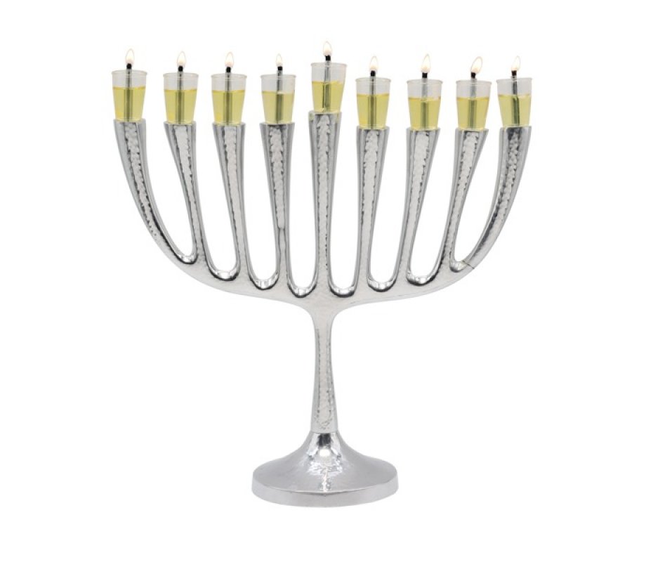 Classic Large Hanukkah Menorah, 12 Inches Height - Yair Emanuel