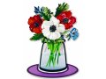 Colorful Bouquet of Anemones as a Free-Standing Sculpture - Dorit Judaica