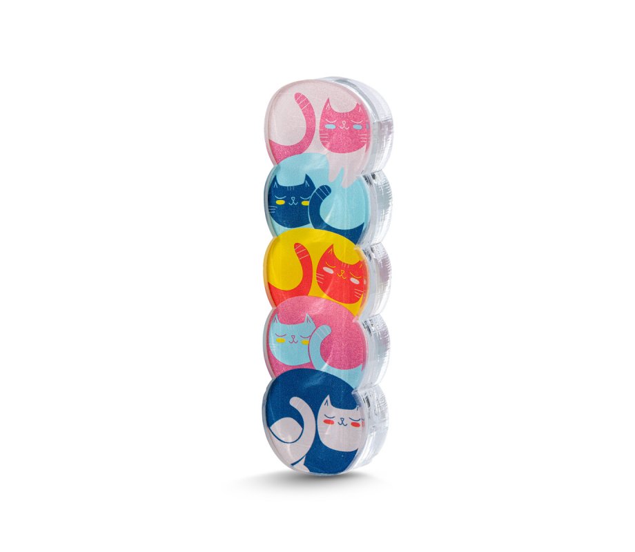 Colorful Cats Israel Museum Acrylic Mezuzah Case