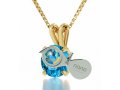 Colorful Swarovski Music Necklace in Gold Frame - Nano Gold