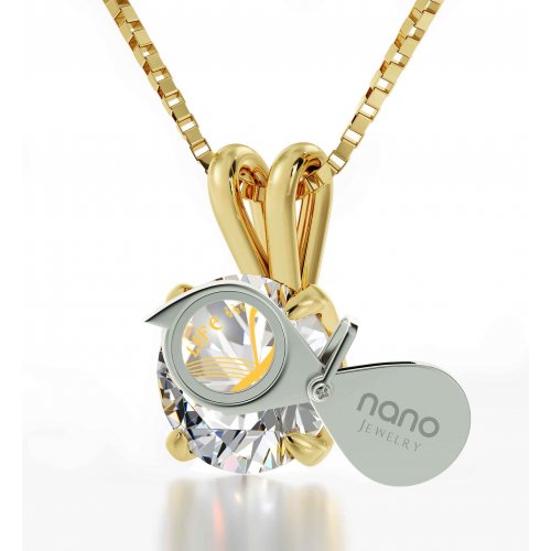 Colorful Swarovski Music Necklace in Gold Plate Frame - Nano Gold