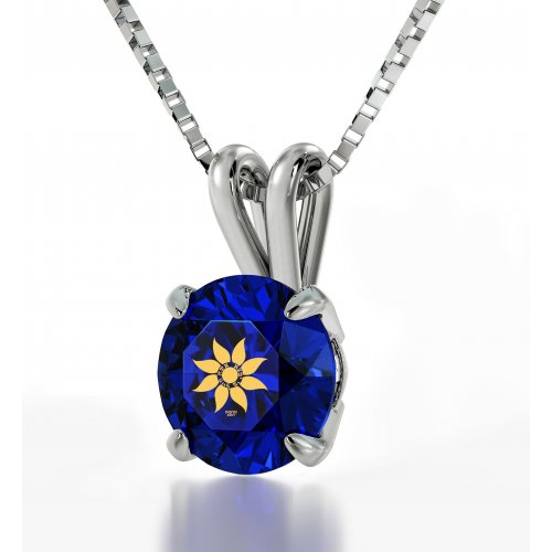 Colorful Swarovski Woman of Valor Necklace in Silver Frame - Nano Gold