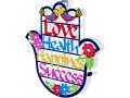 Colorful Wall Hamsa Blessings - English by Dorit Judaica