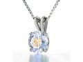 Colorful Zircon Music Necklace in Silver Frame - Nano Gold