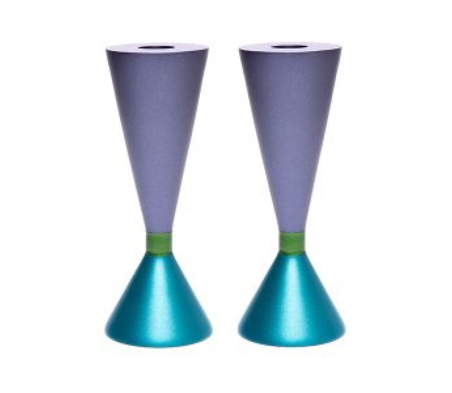 Cone Candlesticks, Two Sided and Two Colored with Choice of Colors - Yair Emanuel