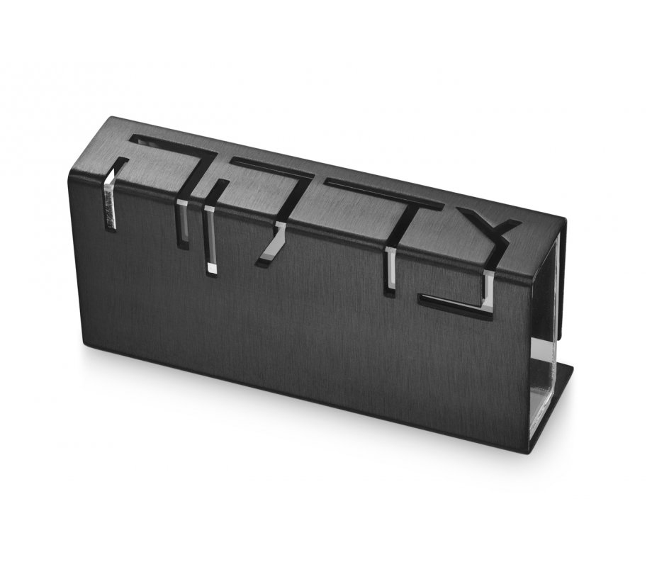 Contemporary Anodized Aluminum Charity Tzedakah Box, Black - Adi Sidler