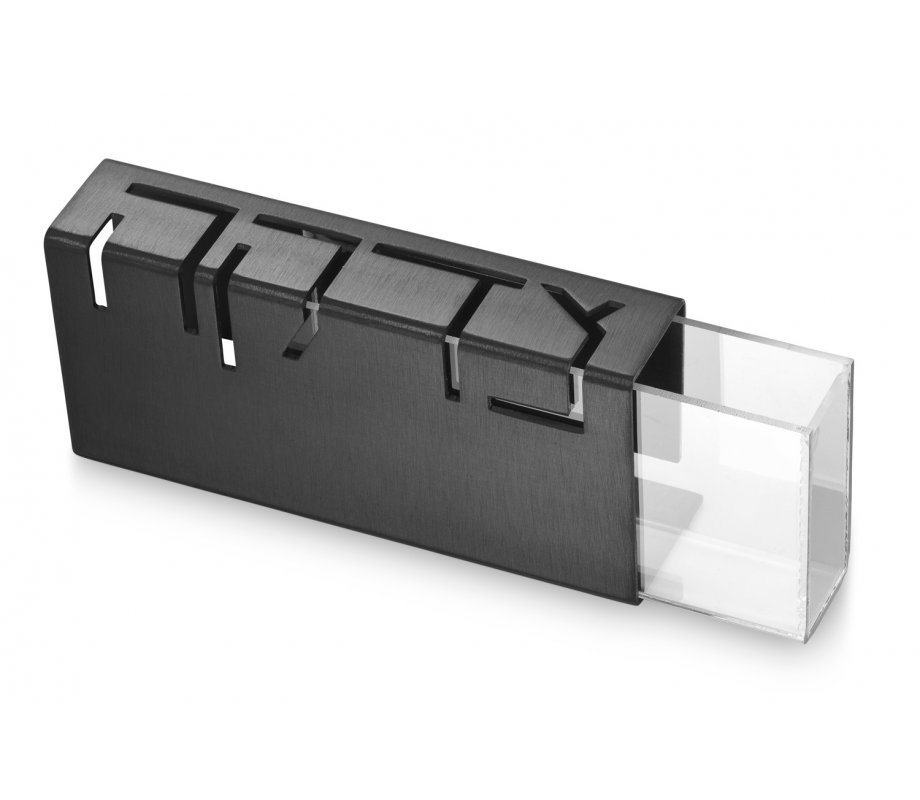 Contemporary Anodized Aluminum Charity Tzedakah Box, Black - Adi Sidler
