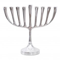 Contemporary Classic Chanukah Menorah, Silver, Three Sizes - Yair Emanuel