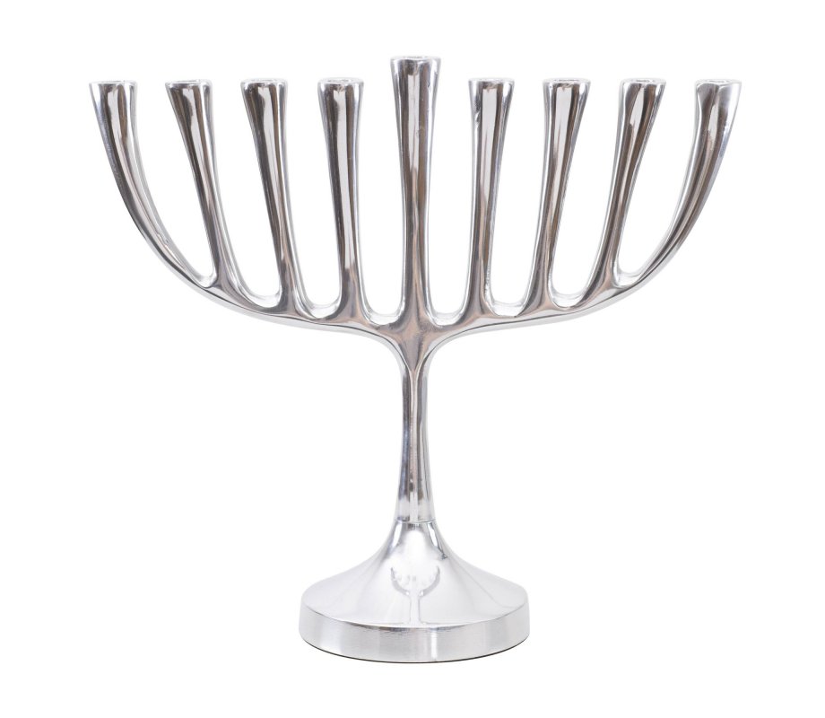 Contemporary Classic Chanukah Menorah, Silver, Three Sizes - Yair Emanuel