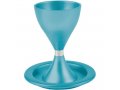 Contemporary Style Aluminum Kiddush Cup and Plate - Yair Emanuel