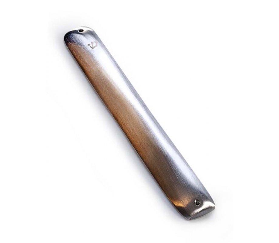 Contemporary Style Aluminum Mezuzah Case, 8 Inches High - Anat Basanta