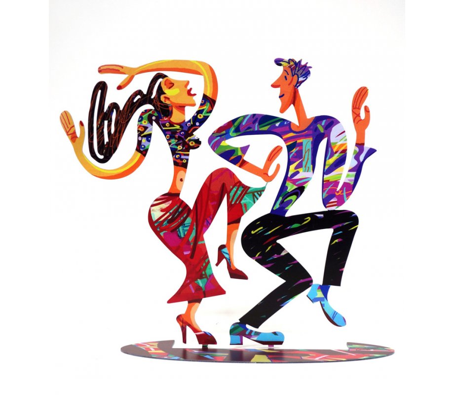 Dancers Free Standing Double Sided Sculpture Figures - David Gerstein